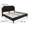 Flash Furniture King Size Black Fabric Platform Bed with Mattress SL-BM10-8-GG - alternate 3